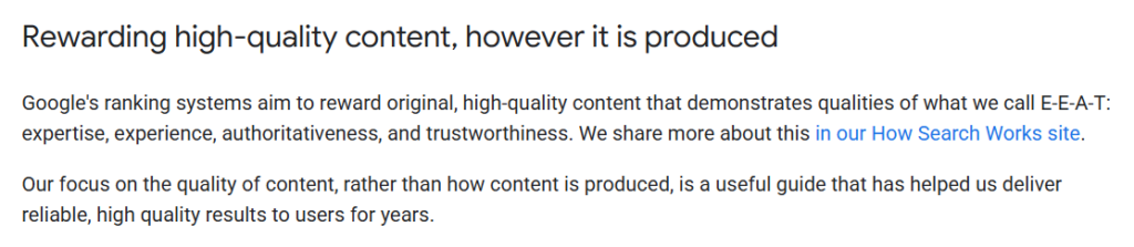 AI generated content