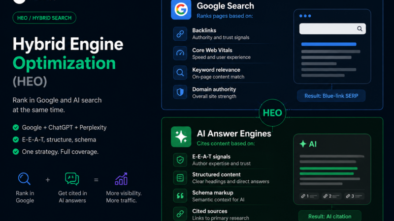 Hybrid Engine Optimization (HEO): How to Rank in Google and AI Search
