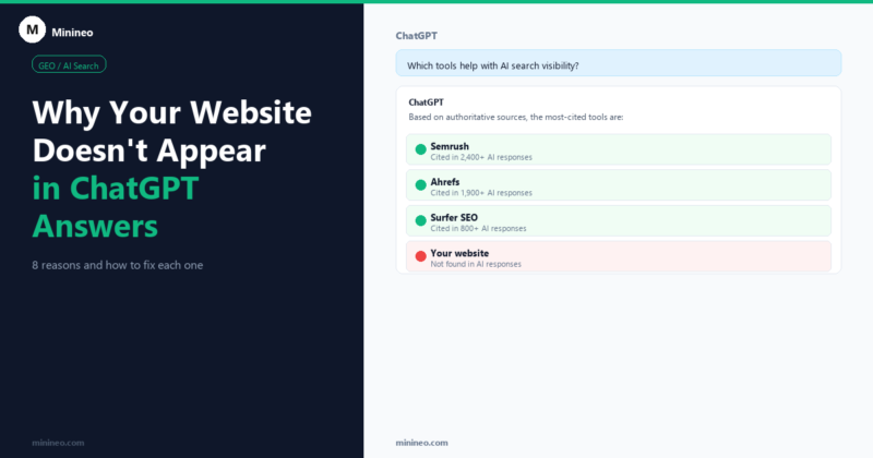 Why Your Website Doesn’t Appear in ChatGPT Answers