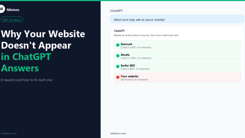 Why Your Website Doesn't Appear in ChatGPT Answers