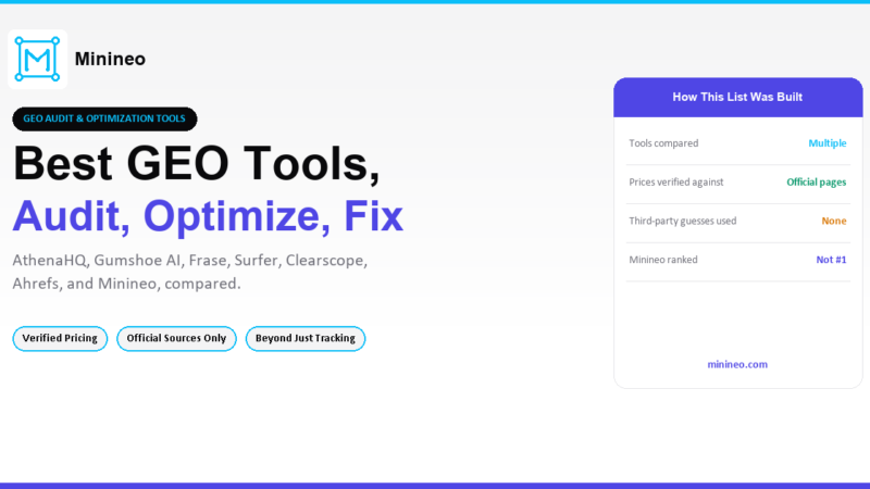 Best GEO Tools in 2026: Audit, Optimize, and Fix, Not Just Track