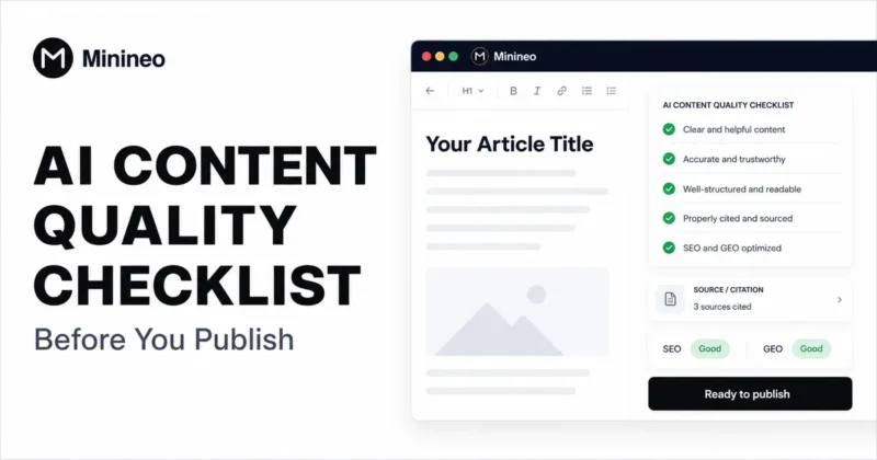 AI-Generated Content Quality Checklist Before Publishing
