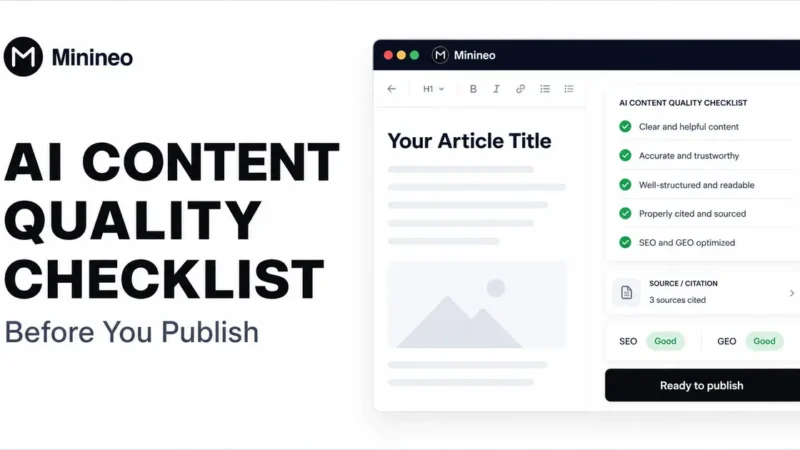 AI-Generated Content Quality Checklist Before Publishing