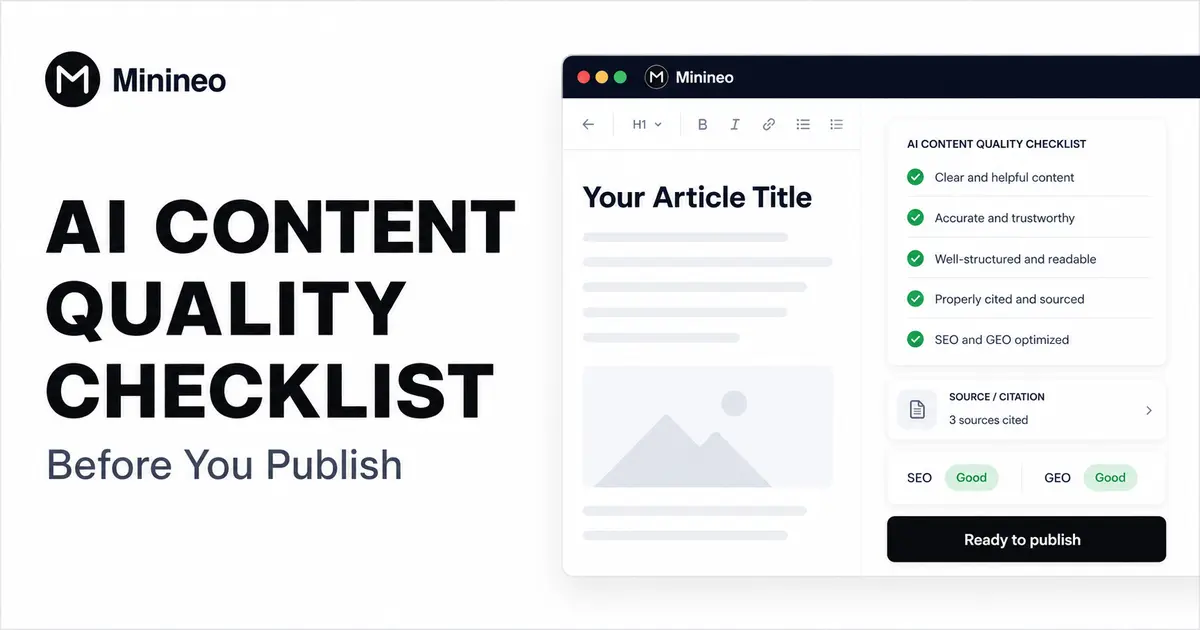 AI-Generated Content Quality Checklist Before Publishing