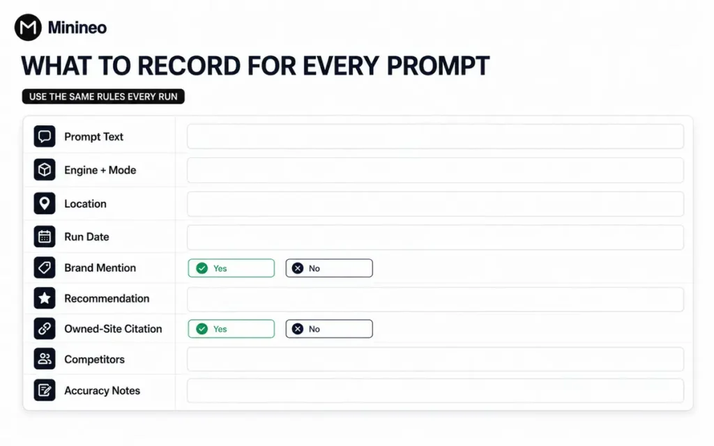 AI visibility prompt record